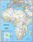 Planisfero 087-Africa carta murale politica cm 90x120